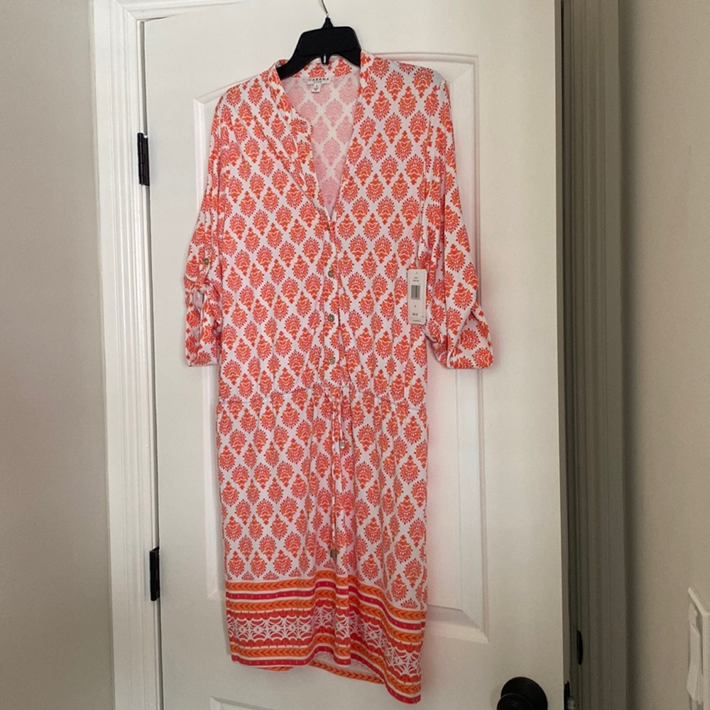 Cabana Life Button Dress Size M NWT